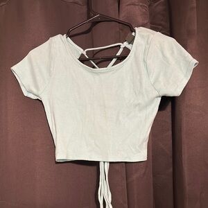 Light Blue Women's Crop Top